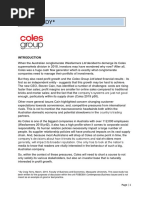 Coles Group Case For Business Project Parts A and B