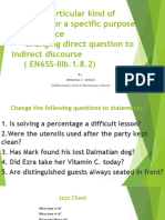 Changing Direct Question To Indirect Discourse