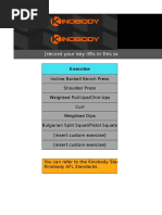 (Record Your Key Lifts in This Section) : Exercise