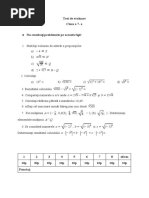 Test Numere Irationale