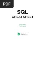 SQL Cheat Sheet For Data Scientists by Tomi Mester PDF