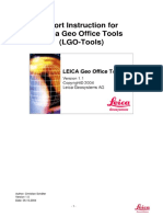 Short Instruction For Leica Geo Office Tools (LGO-Tools) : Author: Christian Schäfer Date: 06.10.2004