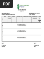 Christmas Break: Second Quarter: Weekly Lesson Plan