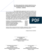 Acta de Elecciones y Proclamación Del Consejo Directivo de La Asociación