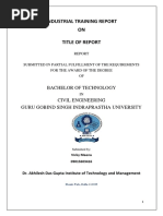 Industrial Training Report ON Title of Report