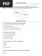 Hive Mock Test I