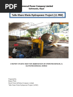 A Report On Site HM Installation and Guidelines of Running Small Hydro Power.