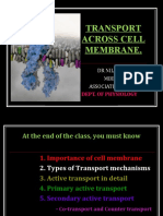 Transport Across Cell Membrane.: DR Nilesh Kate MBBS, MD Associate Prof