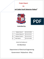 " Underground Cable Fault Detector Robot": Project Report On