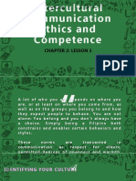 INTERCULTURAL COMMUNICATION ETHICS and COMPETENCE