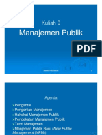 Dimensi Manajemen Publik