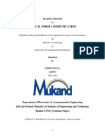 Optical Fiber Communication: Training Report