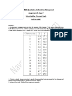 MBA-EX 8102-Quantative Methods For Management Assignment-7, Class-7 Submitted by - Navneet Singh Roll No. S037