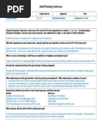 Initial Planning Conference Template