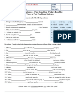 Cba Worksheet - First Conditional