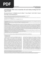 Aromatherapy With Citrus Aurantium Oil and Anxiety During The First Stage of Labor Masoumeh Nam