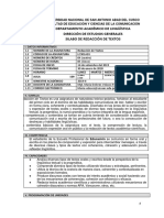 Esquema de Silabo de Redaccion de Textos 2019-II