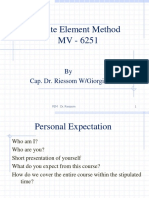 Finite Element Method MV - 6251: by Cap. Dr. Riessom W/Giorgis