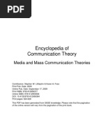 Littlejohn, S., & Foss, K. (2009) - Encyclopedia of Communication Theor