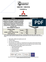 1000 KW Mitsubishi Diesel Generator Set - Non EPA - TP-M1000-T1-60 PDF