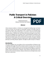 Public Transport in Pakistan: A Critical Overview: Muhammad Imran Massey University, New Zealand