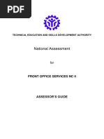 National Assessment: Front Office Services NC Ii