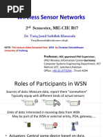 Wireless Sensor Networks: 2 Semester, ME-CIE B17