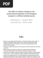 The Effect of Cofactor Binding On The Conformational