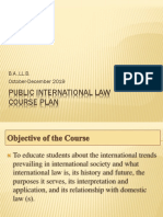 Public Internastonal Law Course Plan