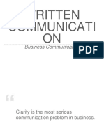 Business Communication - Written Communication