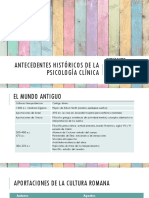 Antecedentes Históricos de La Psicología Clínica