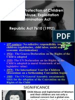 Special Protection of Children Against Abuse, Exploitation and Discrimination Act Republic Act 7610 (1992)