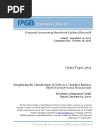 Prop ASU (Rev) - Debt (Topic 470) - Simplifying The Classification of Debt in A Classified Balance Sheet (Current Versus Noncurrent)