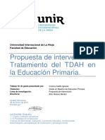 Propuesta de Interencion Tdah PDF