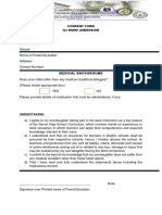 Medical Background: Consent Form For Work Immersion