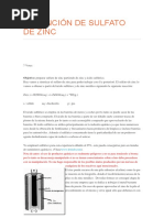 Obtención de Sulfato de Zinc