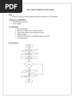 Ex - No: Multi-Byte Addition in BCD Mode Date: Aim