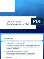 Risk and Return: Capital Asset Pricing Model