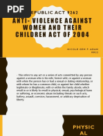 Anti - Violence Against Women and Their Children Act