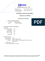 铭胜 Lithium Ion Msds Dg Ib (10kg)