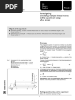 Mechanics: Investigating Circularly Polarized Thread Waves in The Experiment Setup After Melde