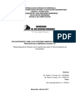 Aplicacion Movil para La Plataforma Android para La Gestion de Procesos de La Empresa Cosagri CA 2017