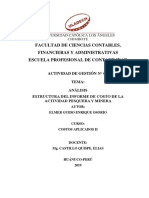 ACTIVIDAD de GESTION - 08 Estructura Del Informe de Costo de La Actividad Pesquera y Minera