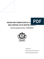 Design and Fabrication of A Chopper and Control of DC Motor Using It