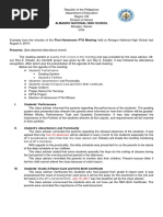 Minutes of Hpta Meeting Sample  