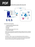 Solution For AD On-Premise AD To Azure AD