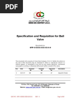 Specification and Requisition For Ball Valve: GTF-3-XXXX-XXX-XX-X-0