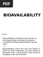 Bioavailability of Drugs