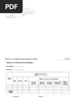 Annex 2.1 Contingency Planning Template Schools Talacogon