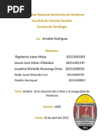 Evolución de Crimen en Honduras Durante La Década de Los 70 Hasta La Actualidad